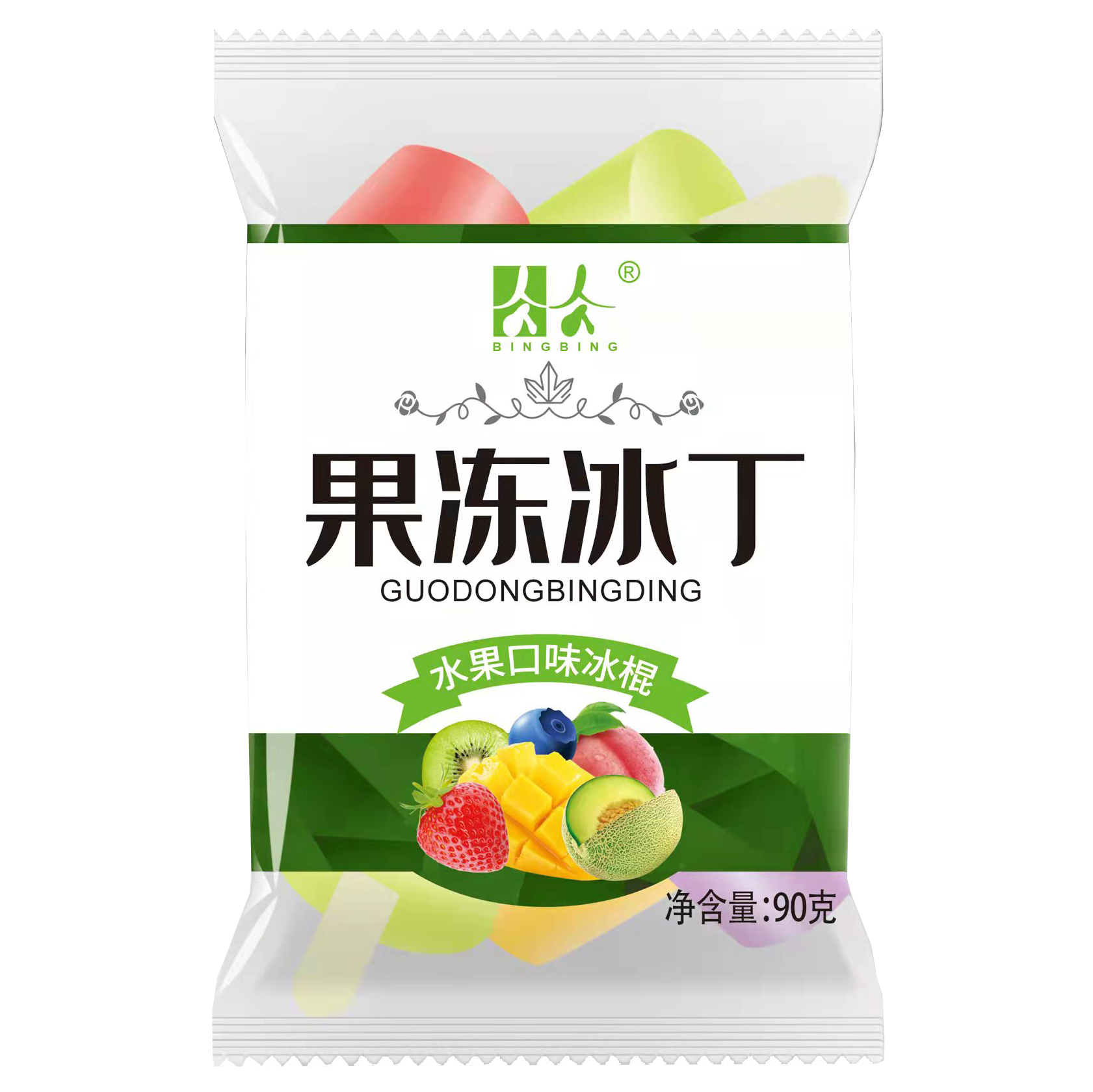 美思奇 果冻布丁水果口味冰棍90克