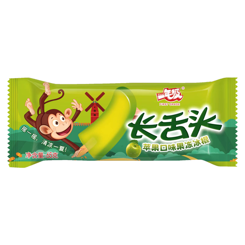 仙境一年级 长舌头(苹果口味)果冻冰棍65克