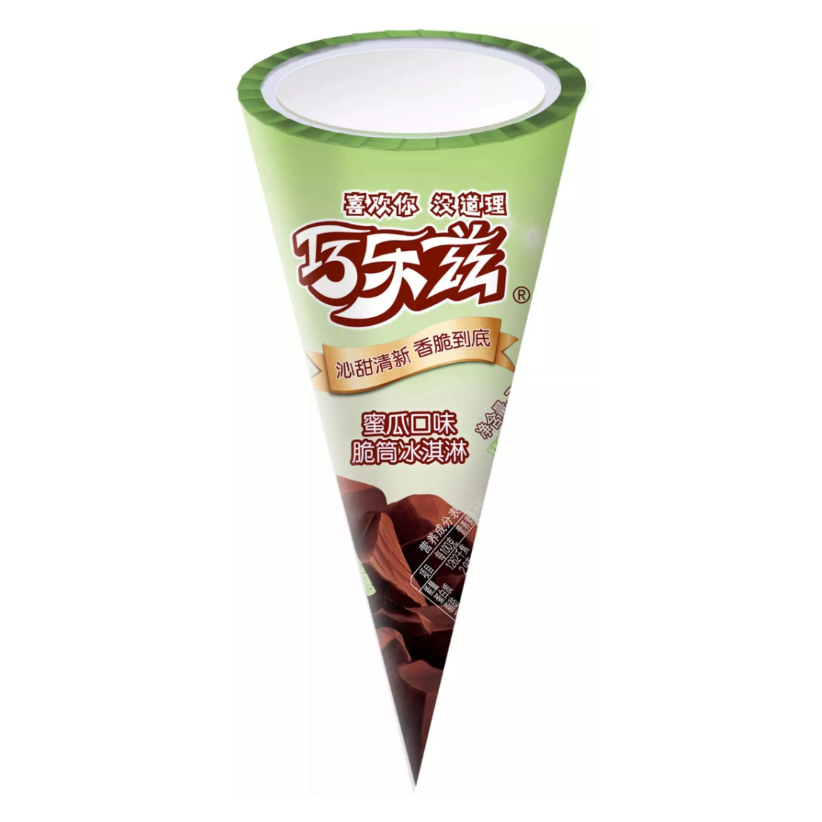 伊利巧乐兹 蜜瓜玫瑰车厘子口味脆筒冰淇淋73克