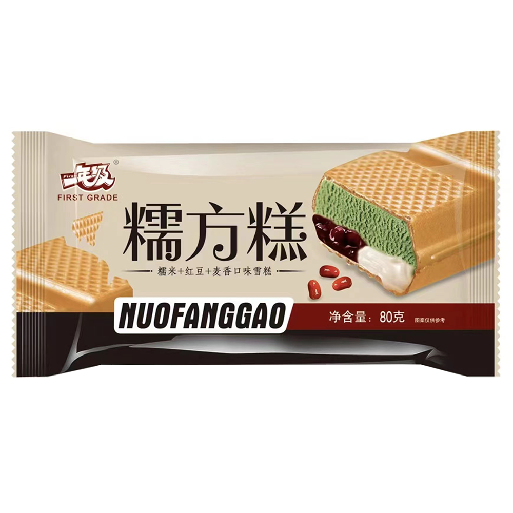 仙境一年级 糯方糕(糯米红豆麦香口味)雪糕70克