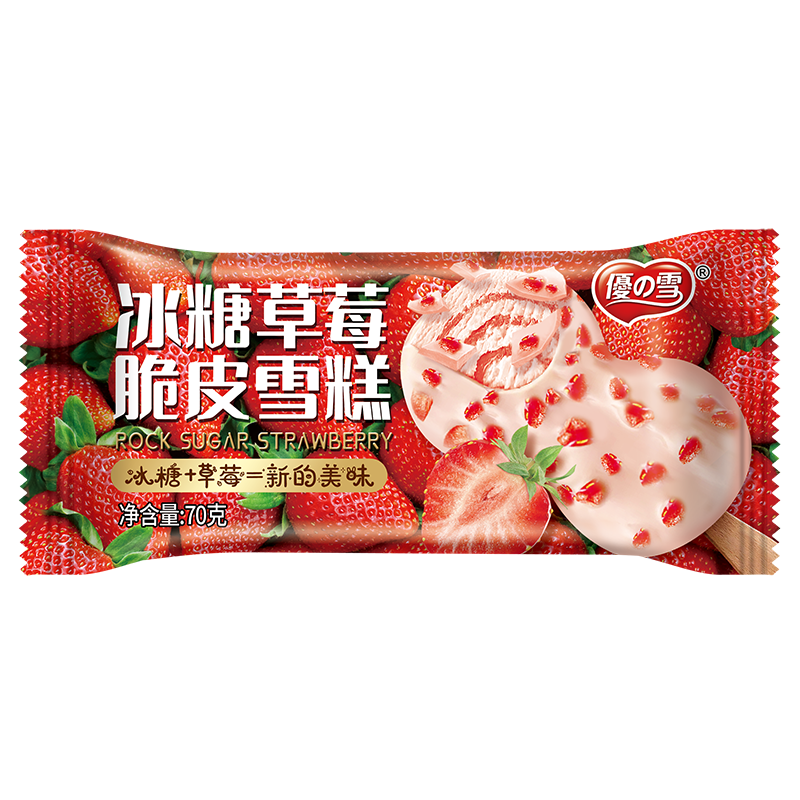 美思奇 冰糖草莓脆皮雪糕70克