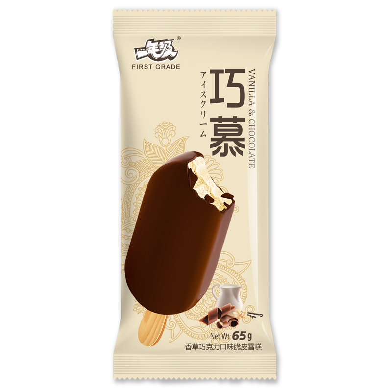 仙境一年级 巧慕(香草巧克力口味)脆皮雪糕65克