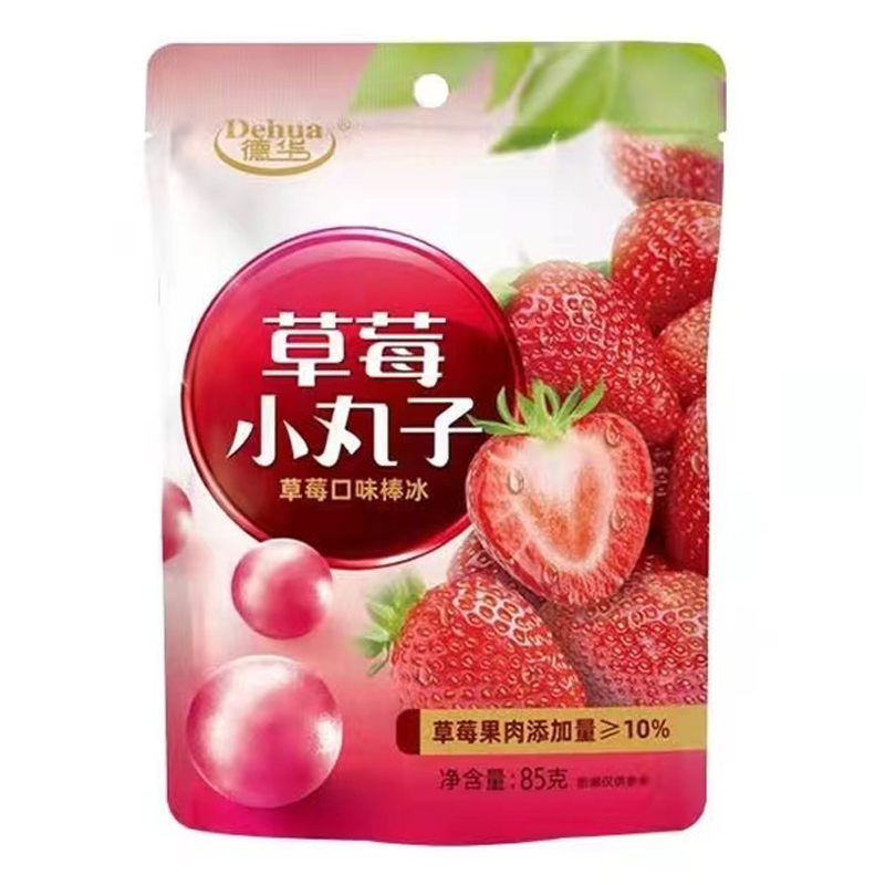 德华 草莓小丸子(草莓口味)雪泥85克
