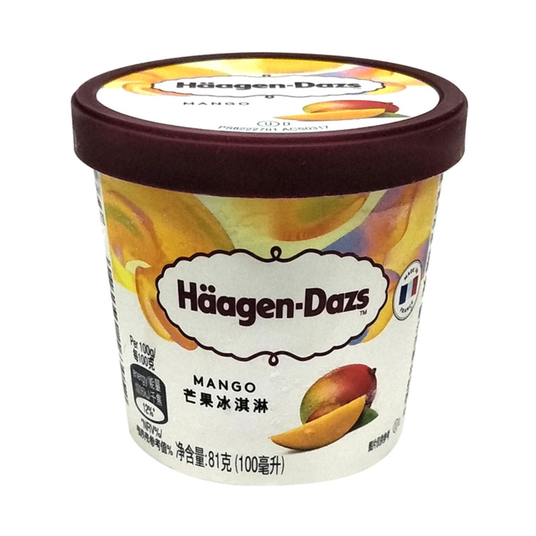 Häagen-Dazs哈根达斯 芒果冰淇淋81克(100毫升)
