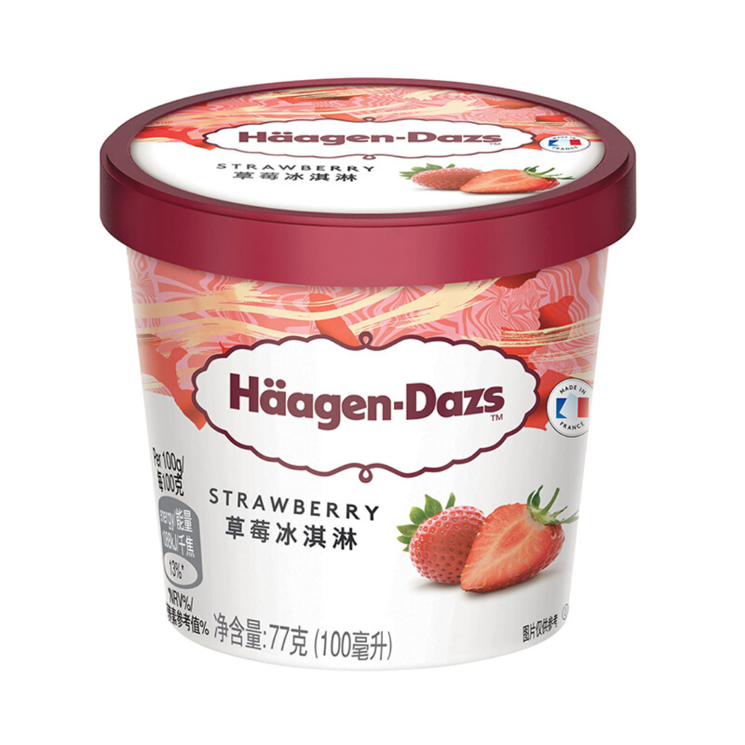 Häagen-Dazs哈根达斯 草莓冰淇淋81克(100毫升)