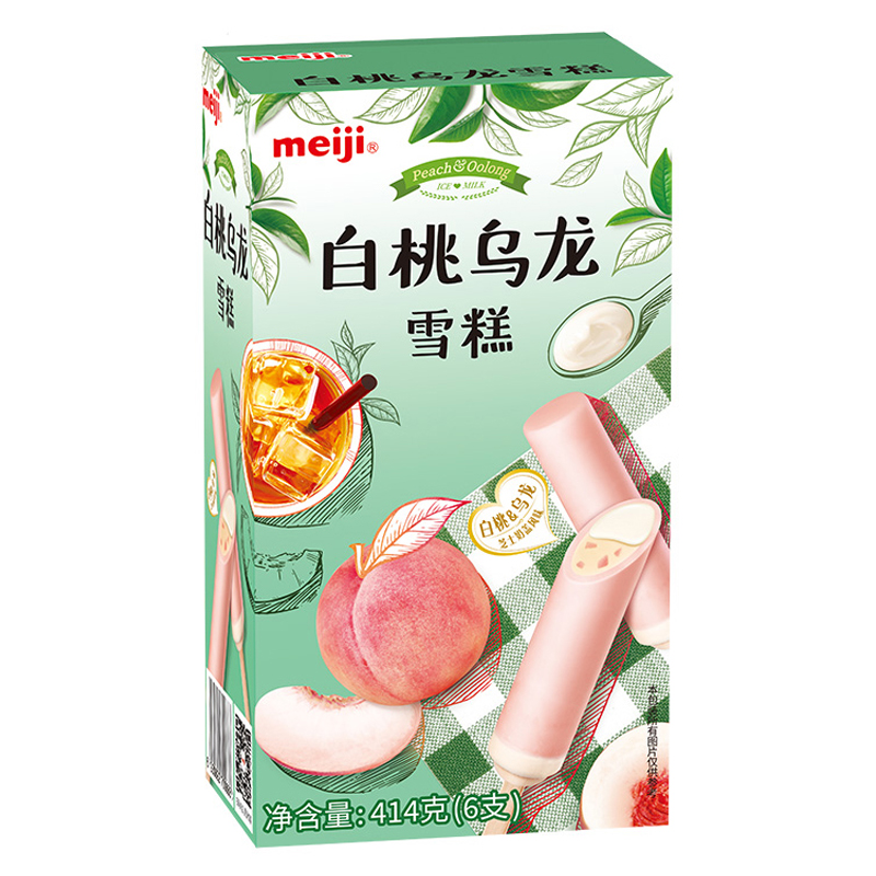 明治 白桃乌龙雪糕6支(彩盒装)414克