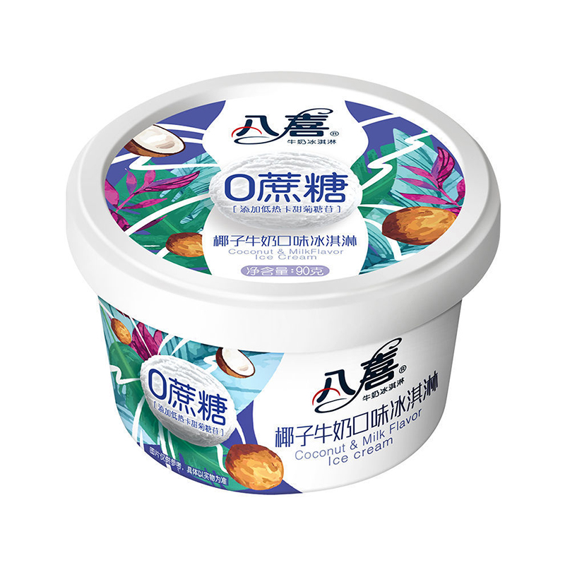 八喜 0蔗糖椰子牛奶口味牛奶冰淇淋90克