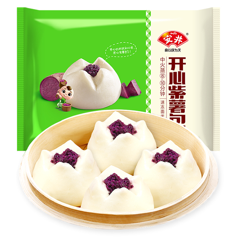 安井 开心紫薯包12只装360克