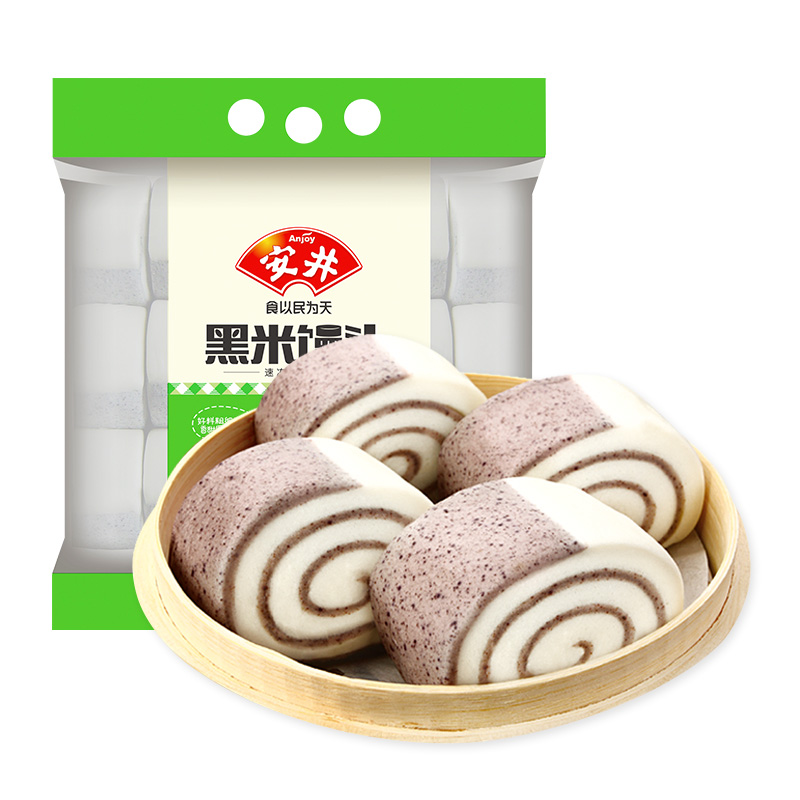 安井 黑米馒头1千克