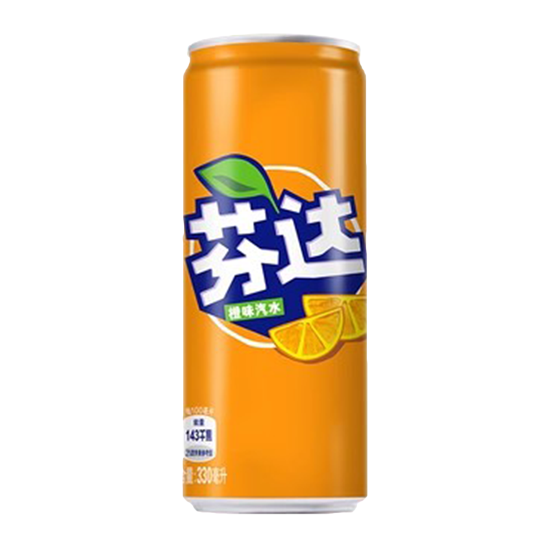 可口可乐 芬达(橙味)汽水摩登罐330毫升
