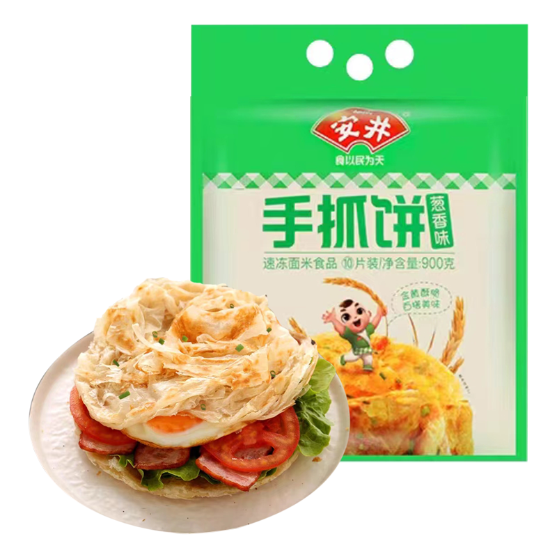安井 葱香味手抓饼900克