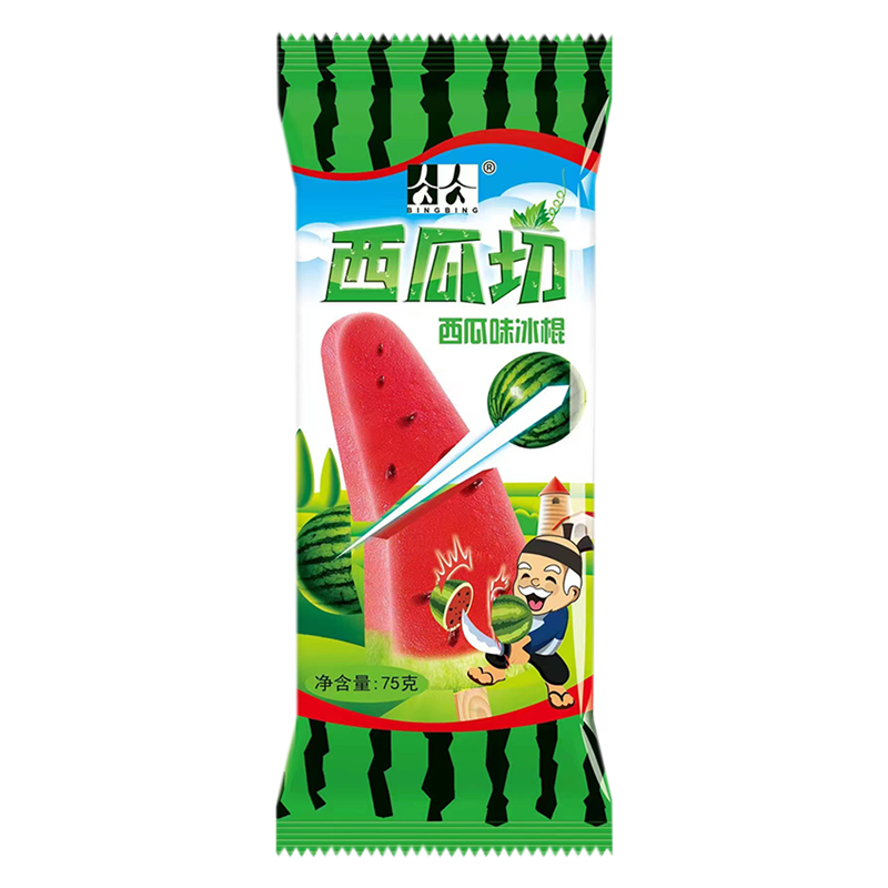 美思奇 西瓜切(西瓜味)冰棍75克