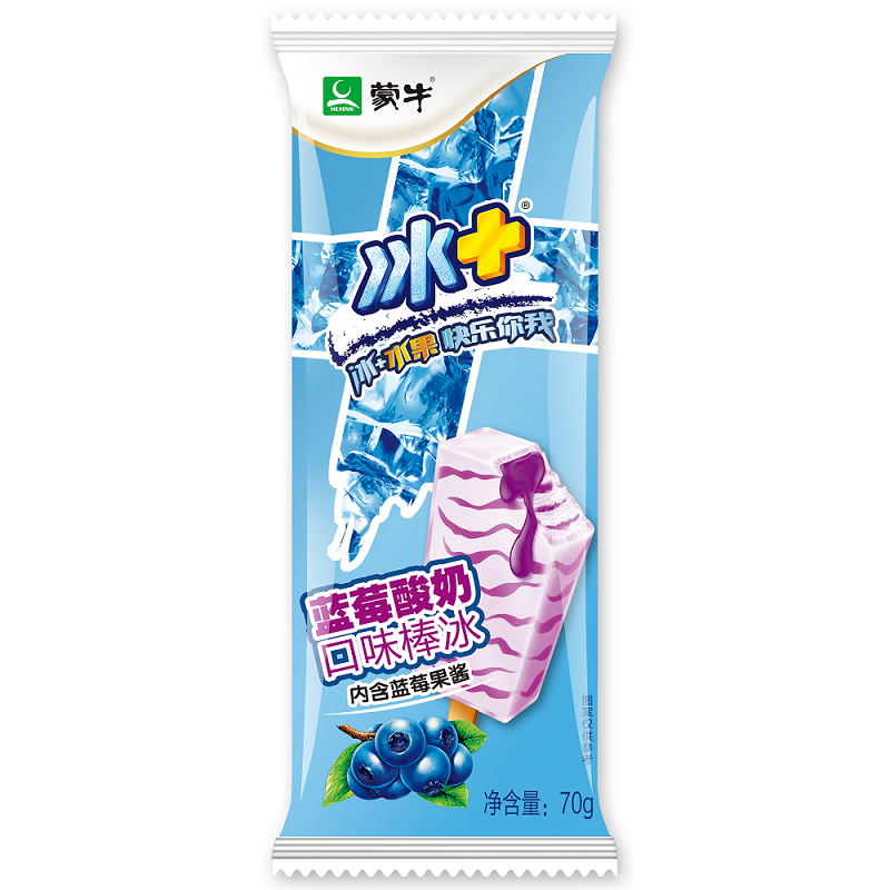 蒙牛冰+ 蓝莓酸奶口味棒冰70克