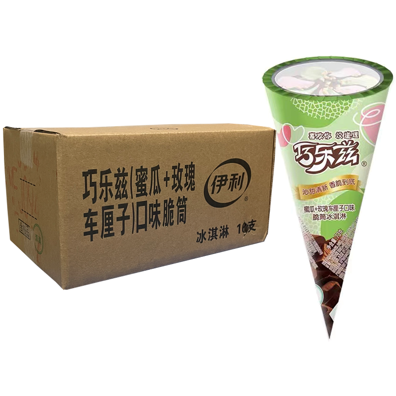 【5元】伊利巧乐兹 蜜瓜玫瑰车厘子口味脆筒冰淇淋73克*16支
