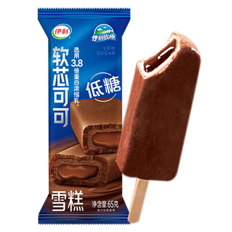伊利牧场 低糖软芯可可雪糕65克