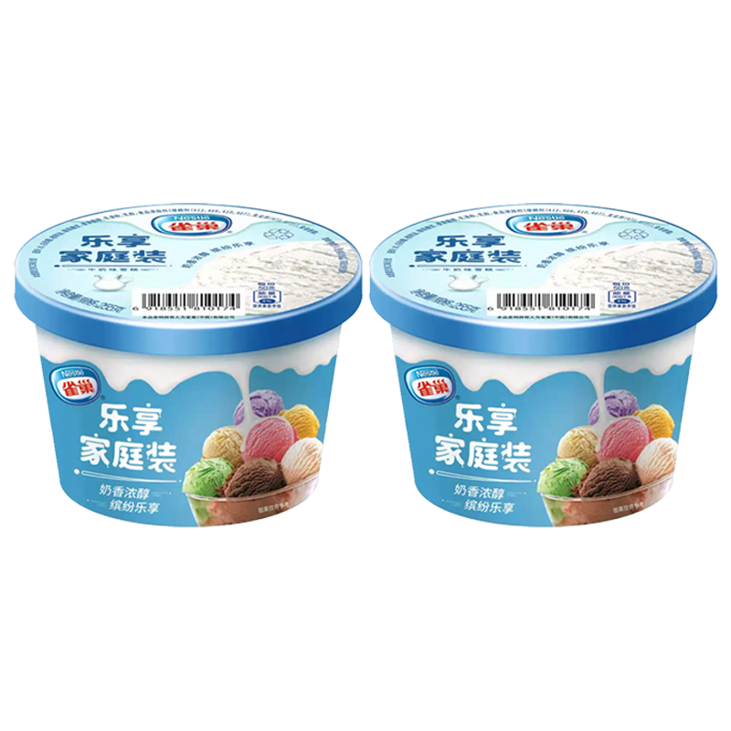 【16.9元】雀巢 乐享家庭装(牛奶味)雪糕255克*2桶
