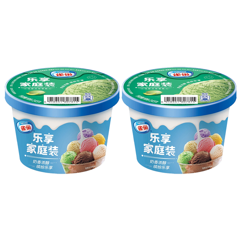 【16.9元】雀巢 乐享家庭装(哈蜜瓜味)雪糕255克*2桶