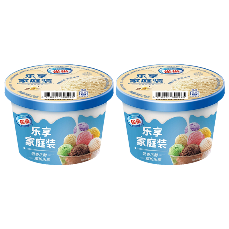 【16.9元】雀巢 乐享家庭装(香草味)雪糕255克*2桶
