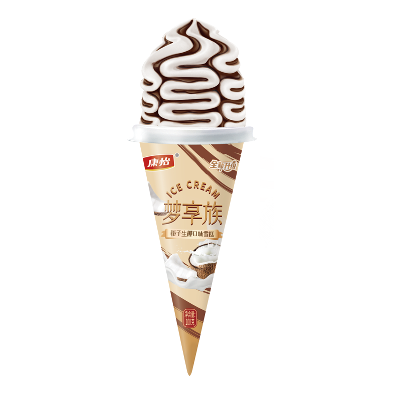 康怡 梦享族(生椰口味)脆筒雪糕100克