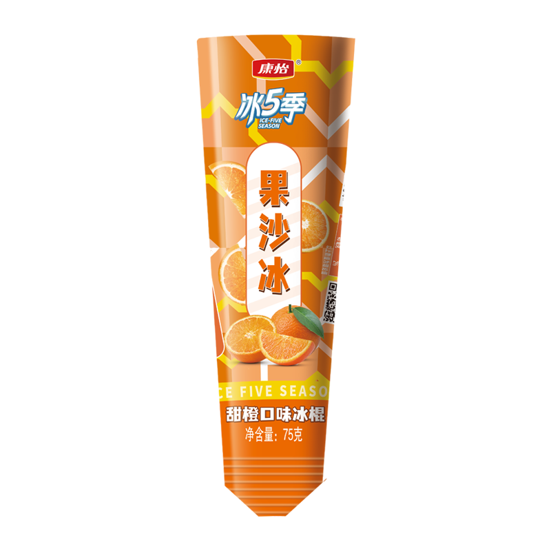 康怡冰5季 果沙冰(甜橙口味)冰棍75克