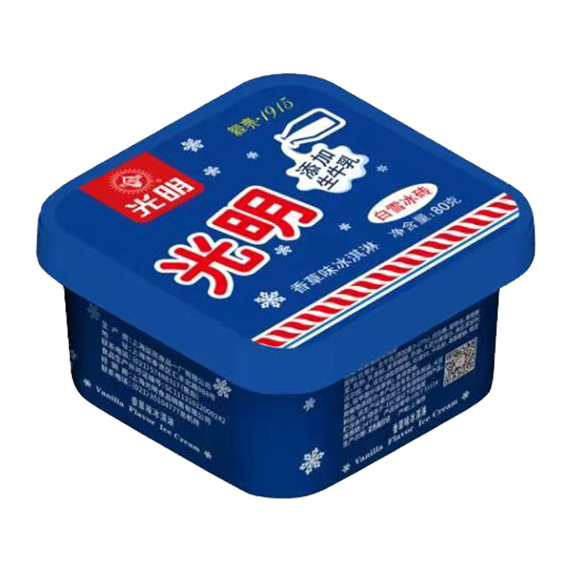 光明 白雪中砖杯(香草味)冰淇淋80克