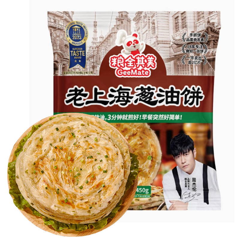 粮全其美 老上海葱油饼5片装450克
