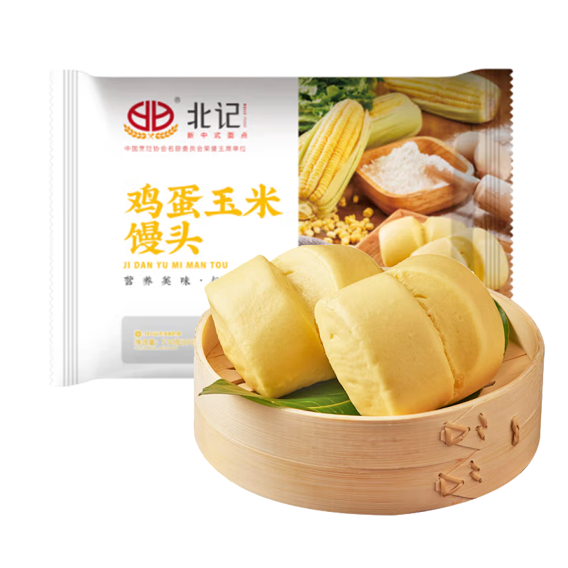北记 鸡蛋玉米馒头6只装510克