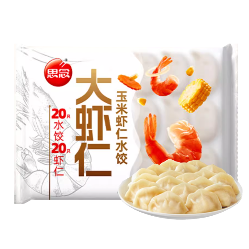 思念 大虾仁玉米虾仁水饺400克