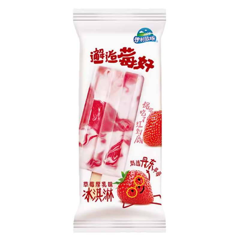 伊利牧场 邂逅莓好(草莓厚乳味)冰淇淋70克