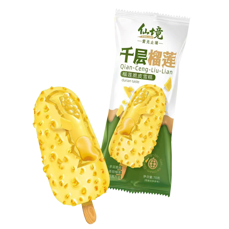 仙境 千层榴莲(榴莲口味)脆皮雪糕70克