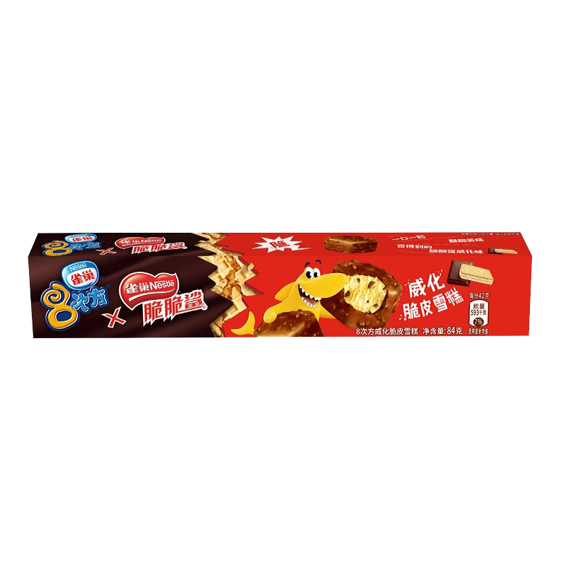 雀巢 8次方×脆脆鲨(威化脆皮)雪糕84克
