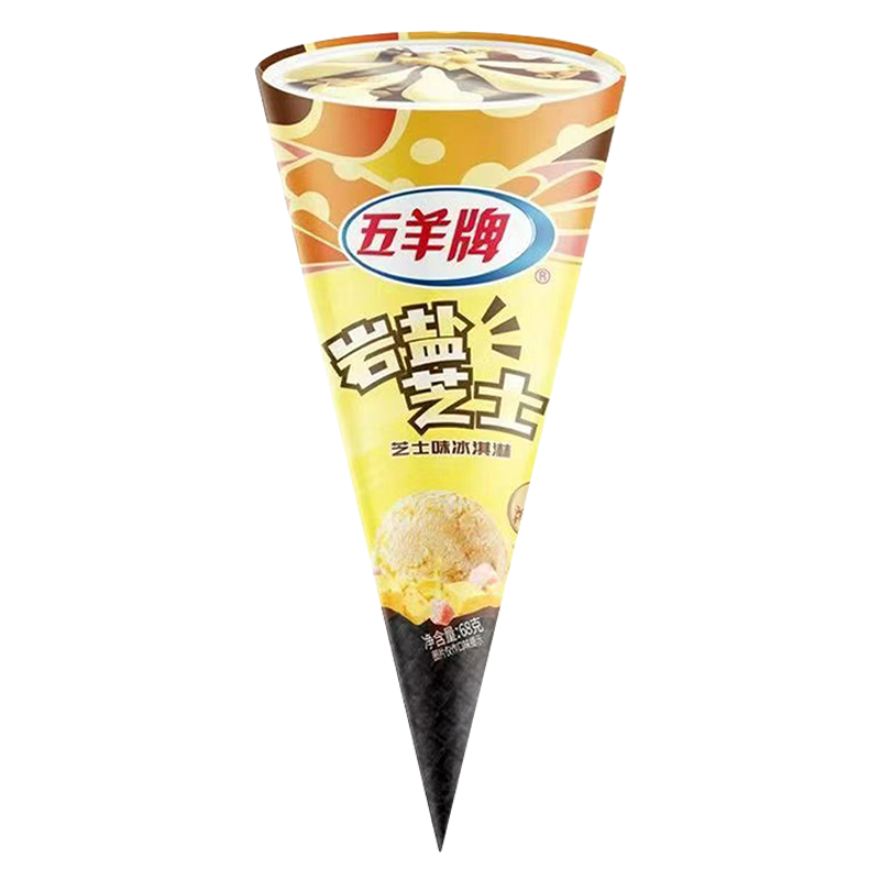 五羊牌 岩盐芝士(芝士味)脆筒冰淇淋68克