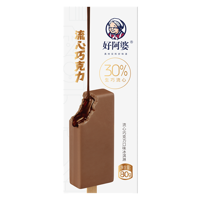 好阿婆 流心巧克力口味冰淇淋80克