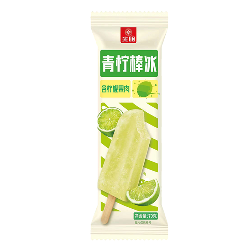 光明 青柠(含柠檬果汁)棒冰70克
