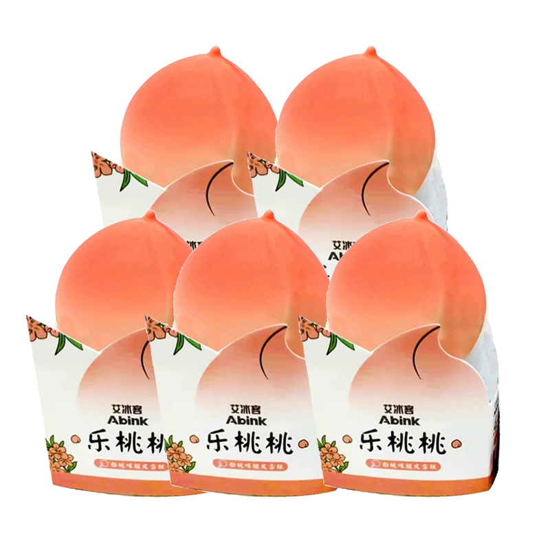 【10元】艾冰客 乐桃桃(白桃味)脆皮雪糕72克*5个