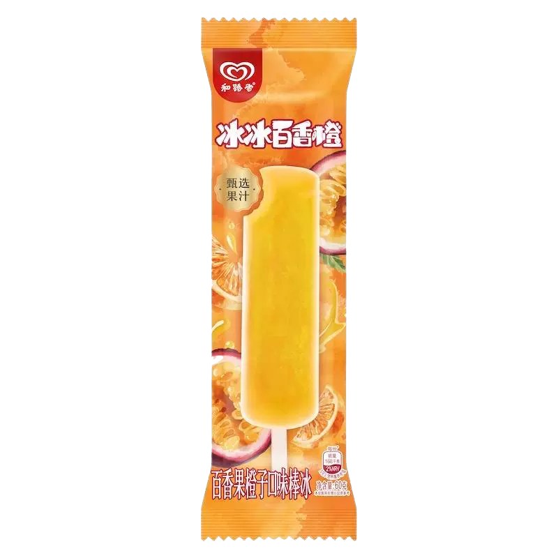 和路雪 冰冰百香橙(百香果橙子口味)棒冰60克