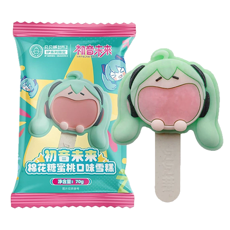 贝贝瓶 初音未来(棉花糖蜜桃口味)雪糕70克