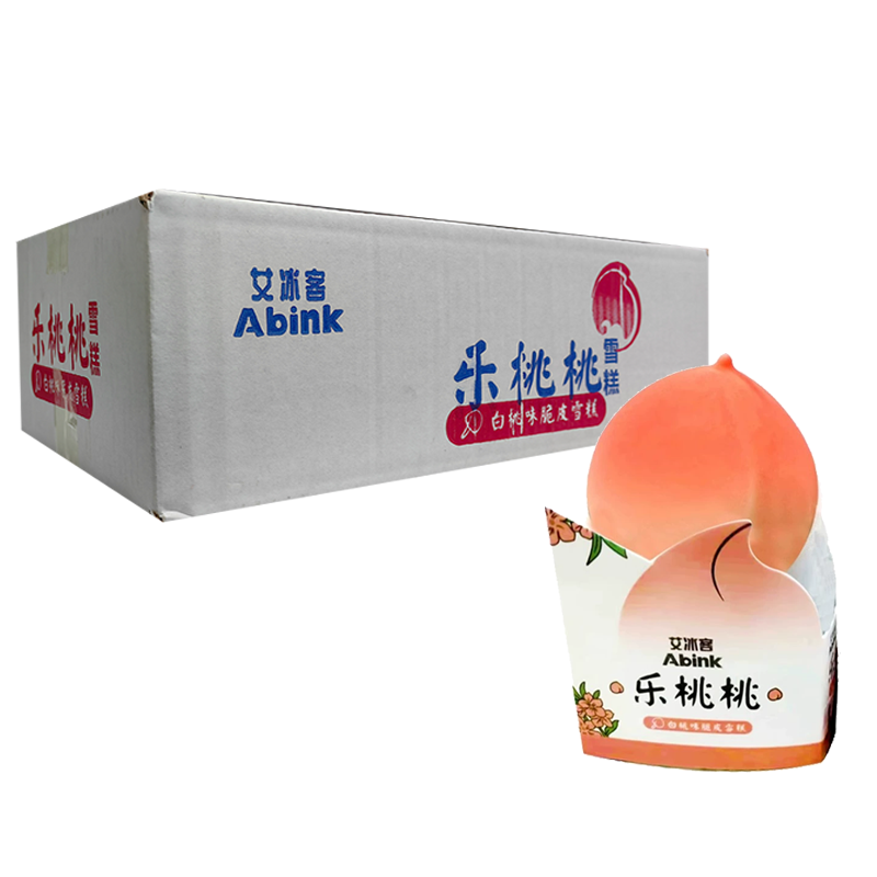 【10元】艾冰客 乐桃桃(白桃味)脆皮雪糕72克*15个