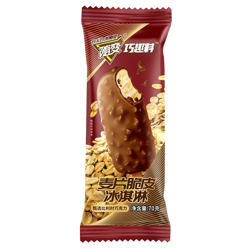 蒙牛随变 巧趣料麦片脆皮冰淇淋70克