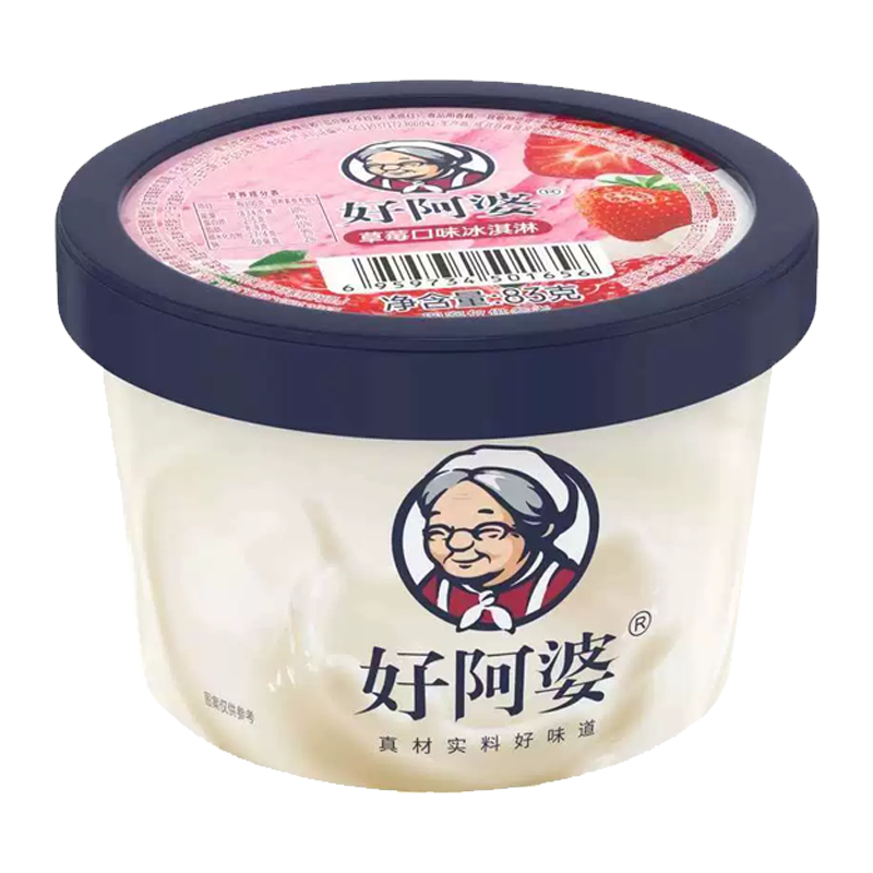 好阿婆 草莓口味冰淇淋83克