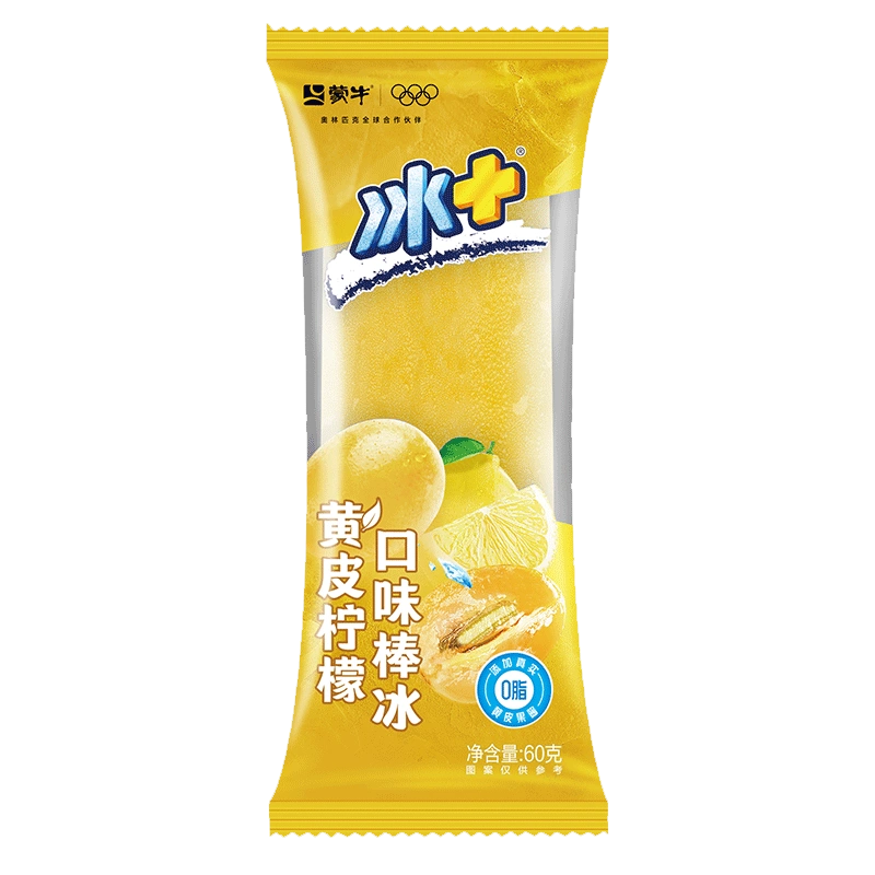 蒙牛 冰+(黄皮柠檬口味)棒冰60克