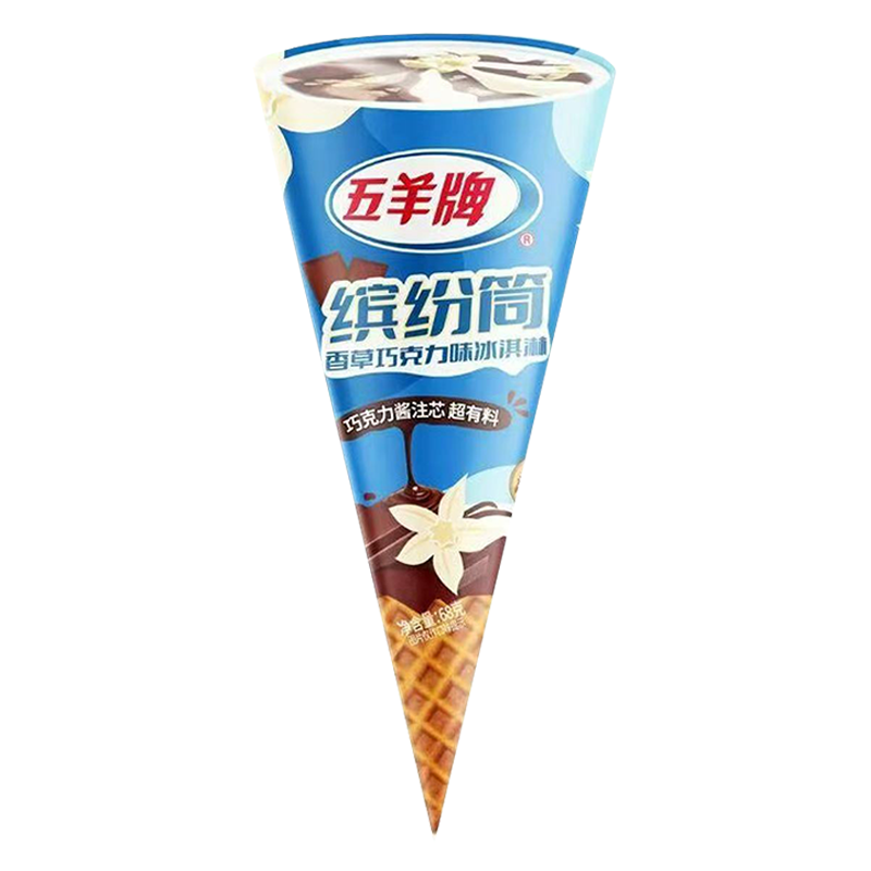 五羊牌 缤纷筒(香草巧克力味)冰淇淋68克