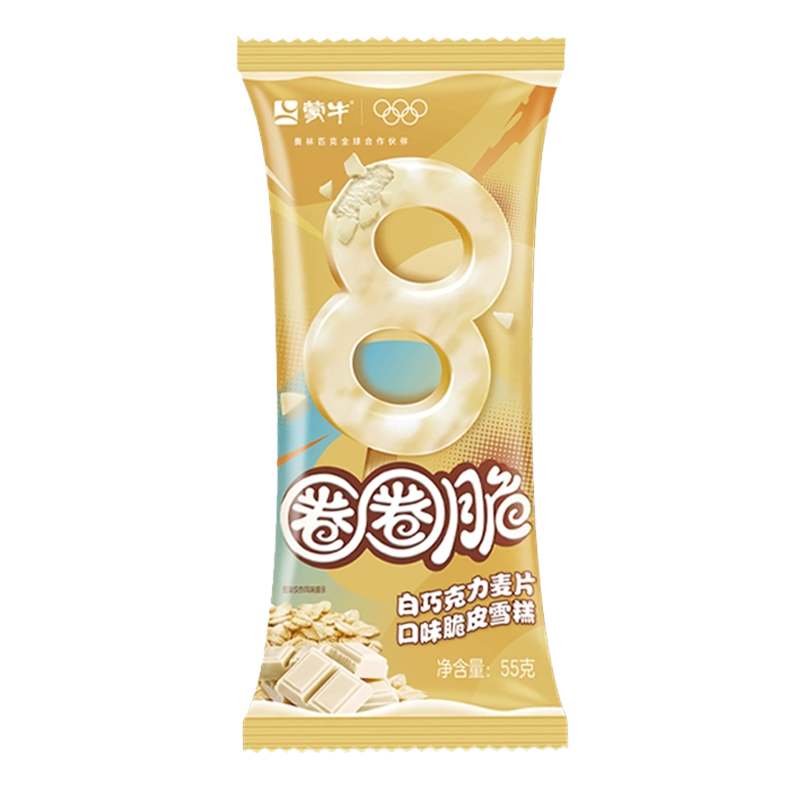 蒙牛 圈圈脆(白巧克力麦片口味)脆皮雪糕55克
