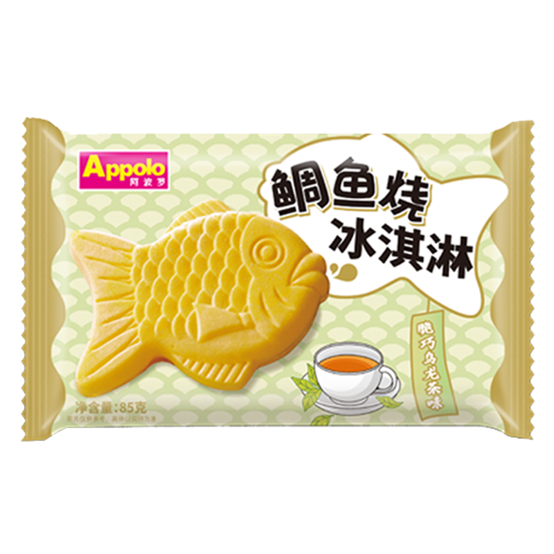 Appolo阿波罗 鲷鱼烧(脆巧乌龙茶味)冰淇淋85克
