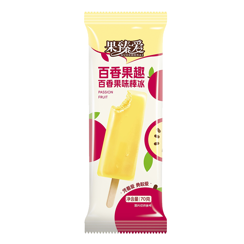 光明果臻爱 百香果趣(百香果味)棒冰70克