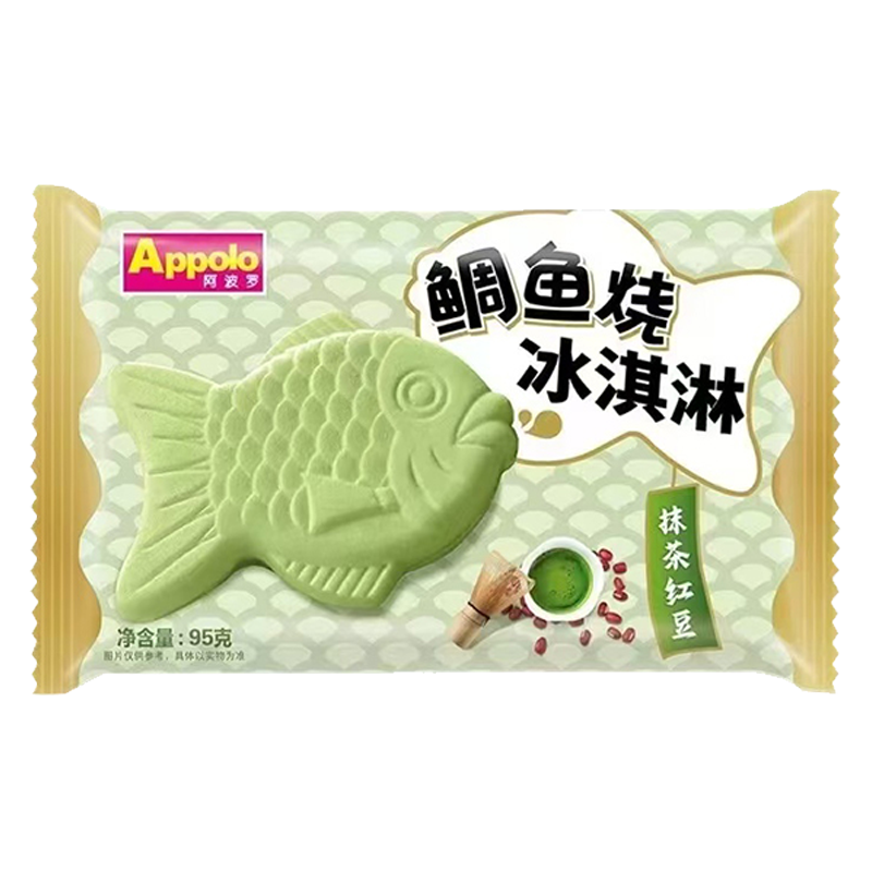 Appolo阿波罗 鲷鱼烧(抹茶红豆)冰淇淋95克