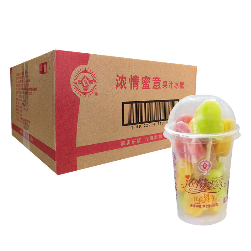 【5元】光明 浓情蜜意果汁冰棍170克*16杯