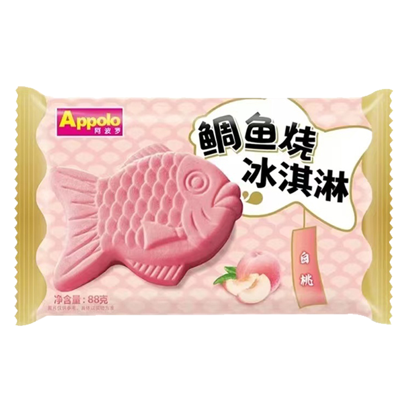 Appolo阿波罗 鲷鱼烧(白桃)冰淇淋88克