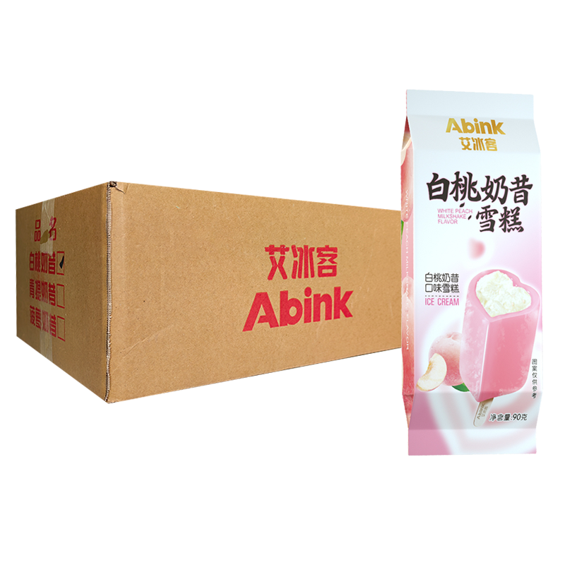 【4元】艾冰客 白桃奶昔(白桃奶昔口味)雪糕90克*30支