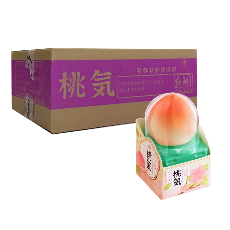 【10元】红旗 桃気(蜜桃口味)冰淇淋75克*12个